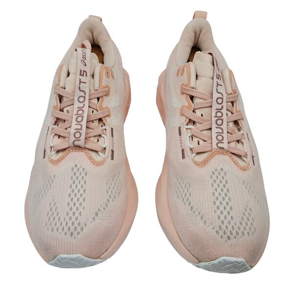Asics Novablast 5 Breeze White Pink Womens 10 Running Shoes Sneakers - Picture 3 of 11